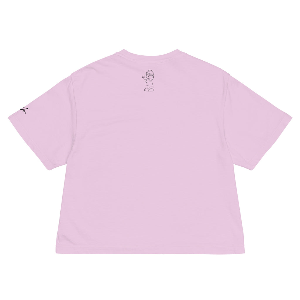 "LittleGuy" Women Crop Tee
