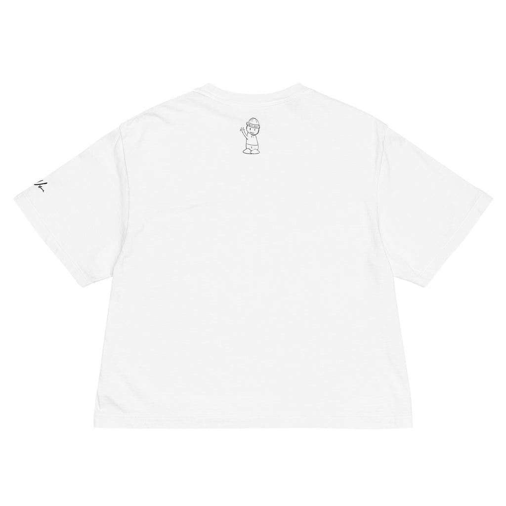 "LittleGuy" Women Crop Tee